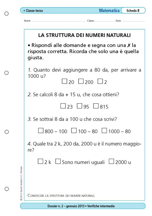 La struttura dei numeri naturali | Giunti Scuola