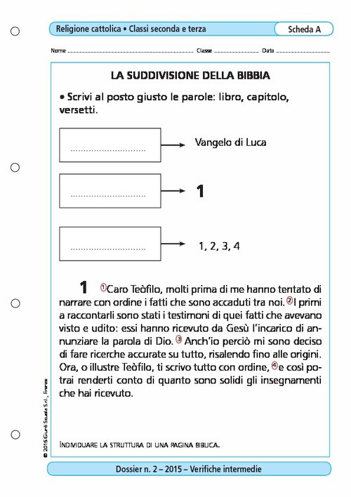 La suddivisione della Bibbia | Giunti Scuola La suddivisione della Bibbia | Giunti Scuola