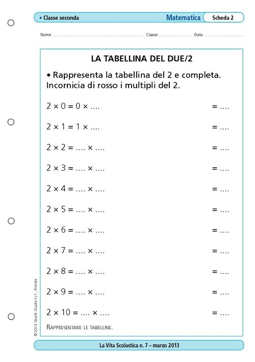 La tabellina del due/2 | Giunti Scuola La tabellina del due/2 | Giunti Scuola