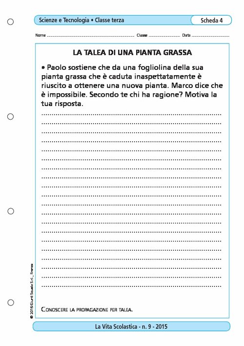 La talea di una pianta grassa | Giunti Scuola La talea di una pianta grassa | Giunti Scuola