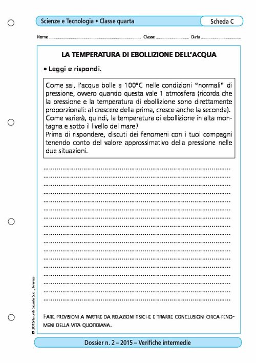La temperatura di ebollizione dell'acqua | Giunti Scuola La temperatura di ebollizione dell'acqua | Giunti Scuola