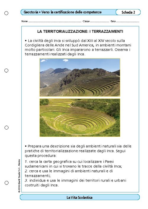 La territorializzazione: i terrazzamenti | Giunti Scuola La territorializzazione: i terrazzamenti | Giunti Scuola