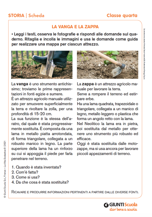 La vanga e la zappa | Giunti Scuola La vanga e la zappa | Giunti Scuola