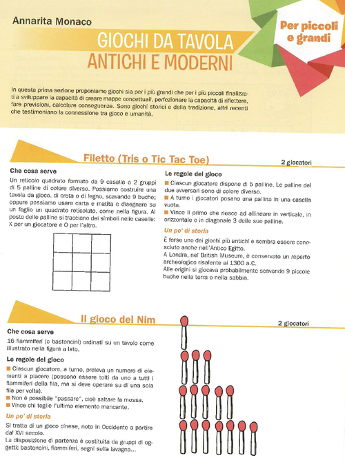 Laboratorio di Matematica | Giochi da tavola antichi e moderni | Giunti Scuola Laboratorio di Matematica | Giochi da tavola antichi e moderni | Giunti Scuola