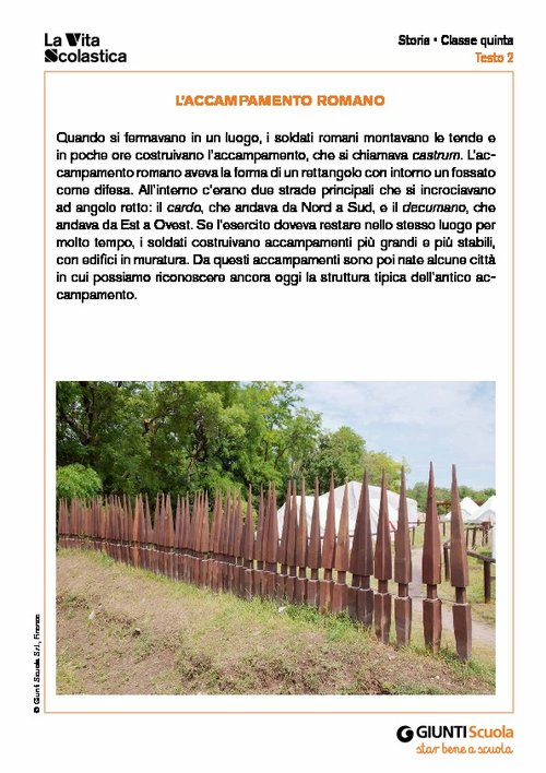 L'accampamento romano | Giunti Scuola L'accampamento romano | Giunti Scuola