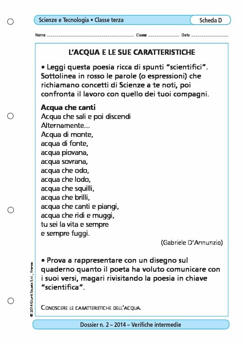 L'acqua e le sue caratteristiche | Giunti Scuola L'acqua e le sue caratteristiche | Giunti Scuola