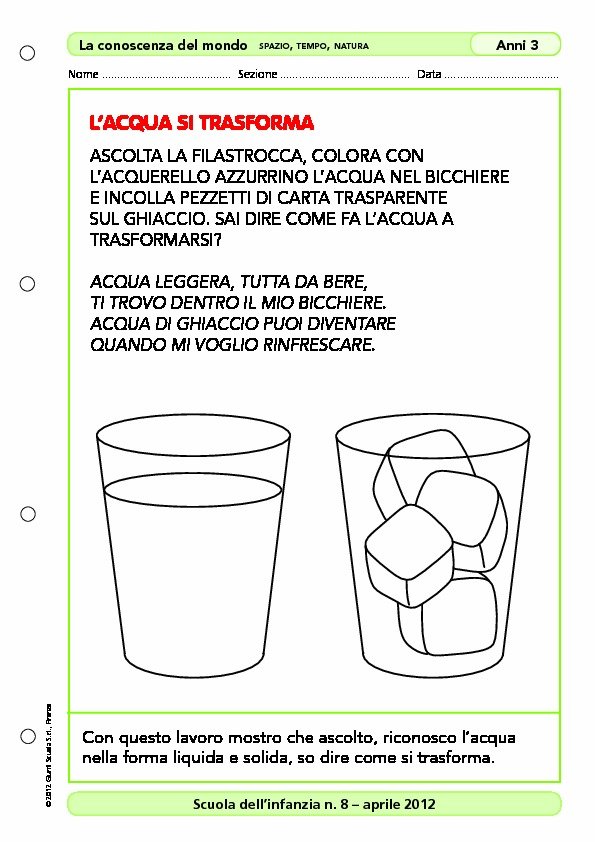 L'acqua si trasforma | Giunti Scuola