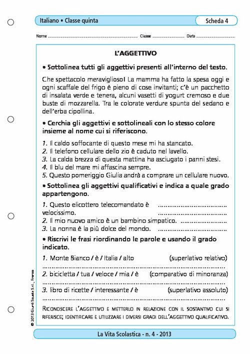L'aggettivo | Giunti Scuola