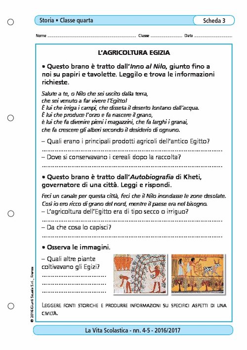 L'agricoltura egizia | Giunti Scuola L'agricoltura egizia | Giunti Scuola
