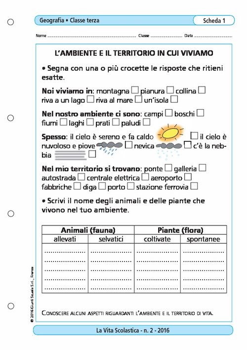 L'ambiente e il territorio in cui viviamo | Giunti Scuola