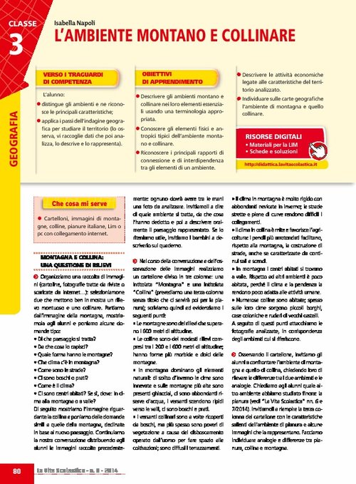 L'ambiente montano e collinare | Giunti Scuola L'ambiente montano e collinare | Giunti Scuola