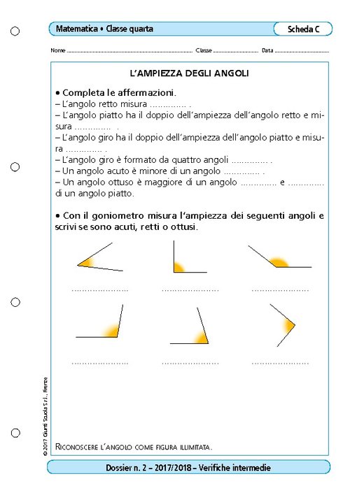 L'ampiezza degli angoli | Giunti Scuola L'ampiezza degli angoli | Giunti Scuola