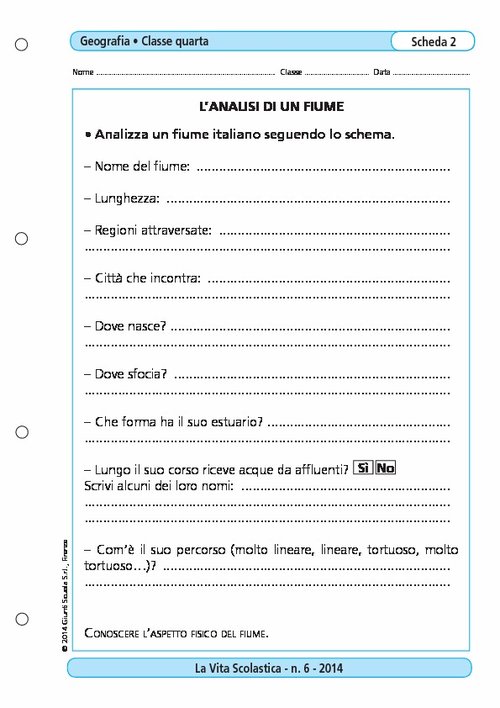 L'analisi di un fiume | Giunti Scuola