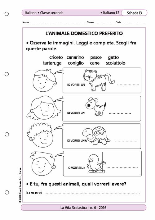 L'animale domestico preferito | Giunti Scuola L'animale domestico preferito | Giunti Scuola