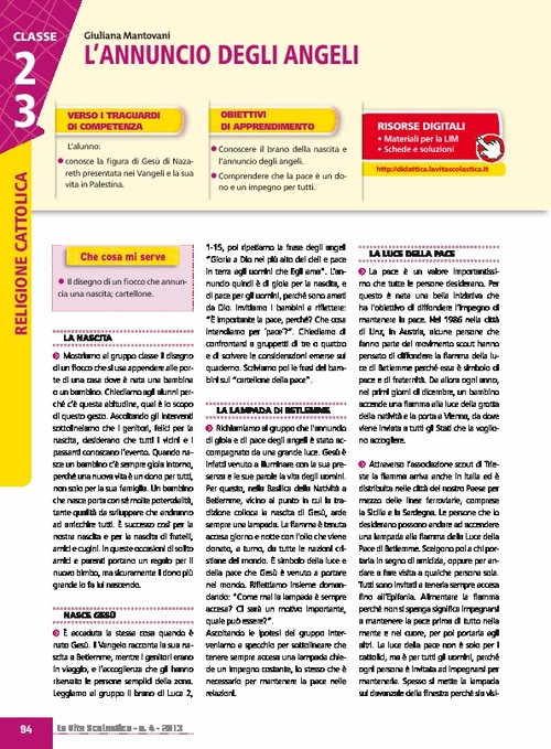L'annuncio degli angeli | Giunti Scuola L'annuncio degli angeli | Giunti Scuola