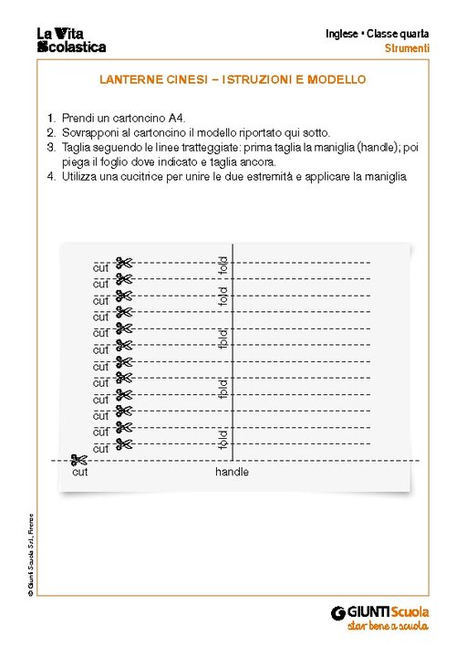 Lanterne cinesi - istruzioni e modello | Giunti Scuola Lanterne cinesi - istruzioni e modello | Giunti Scuola