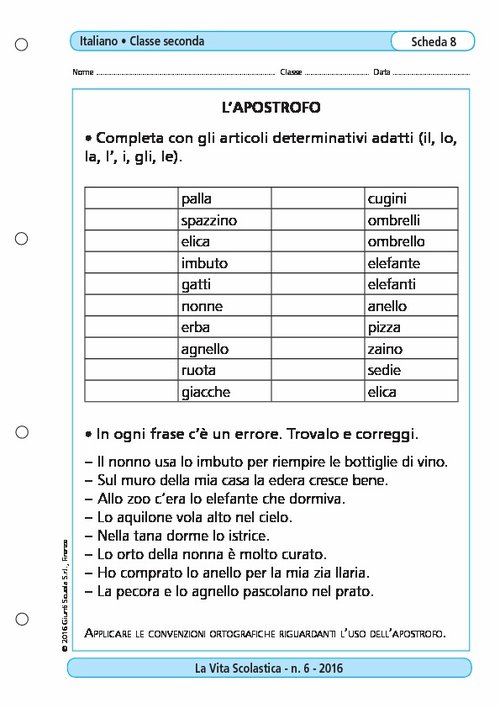 L'apostrofo | Giunti Scuola L'apostrofo | Giunti Scuola