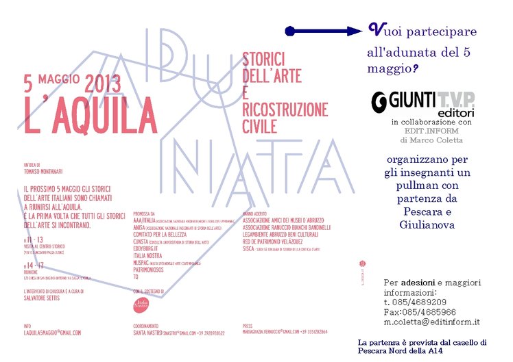 L'Aquila - Storici dell'arte e ricostruzione civile (adunata) | Giunti Scuola