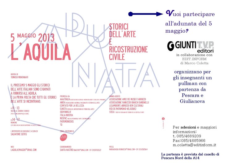 L'Aquila - Storici dell'arte e ricostruzione civile (adunata) | Giunti Scuola L'Aquila - Storici dell'arte e ricostruzione civile (adunata) | Giunti Scuola