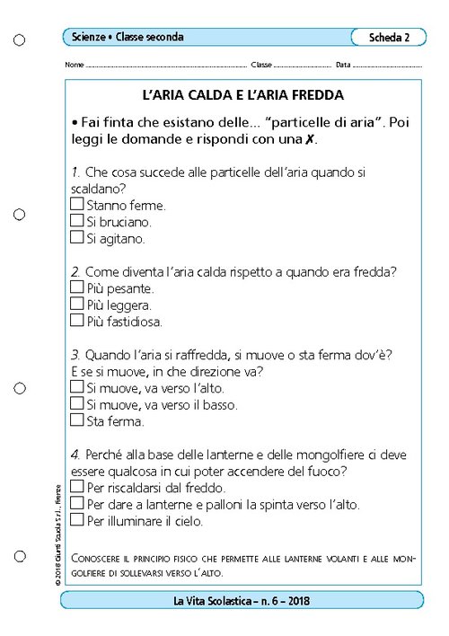 L’aria calda e l’aria fredda | Giunti Scuola L’aria calda e l’aria fredda | Giunti Scuola