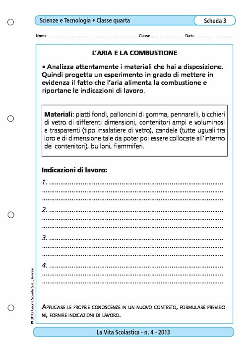 L'aria e la combustione | Giunti Scuola L'aria e la combustione | Giunti Scuola