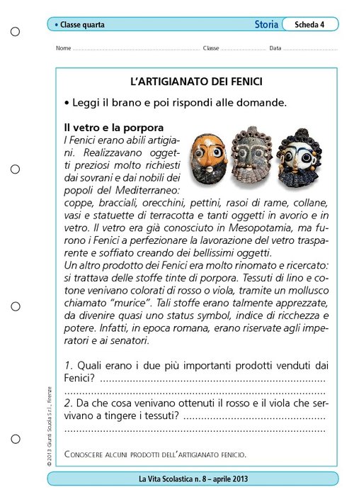 L'artigianato dei Fenici | Giunti Scuola L'artigianato dei Fenici | Giunti Scuola