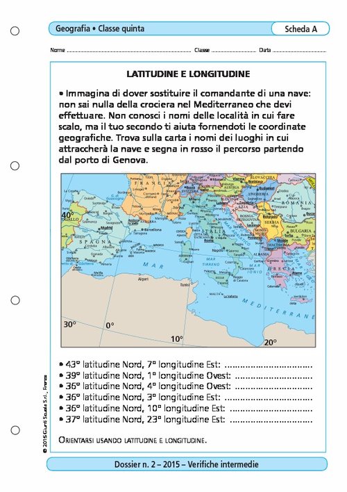 Latitudine e longitudine | Giunti Scuola Latitudine e longitudine | Giunti Scuola