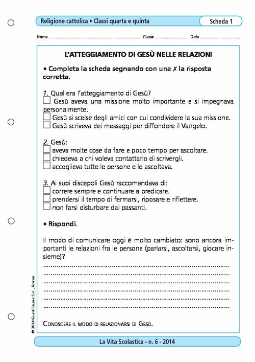 L'atteggiamento di Gesù nelle relazioni | Giunti Scuola L'atteggiamento di Gesù nelle relazioni | Giunti Scuola