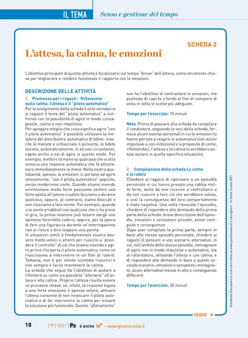 L’attesa, la calma, le emozioni | Giunti Scuola