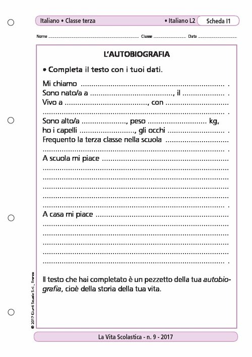 L’autobiografia | Giunti Scuola L’autobiografia | Giunti Scuola