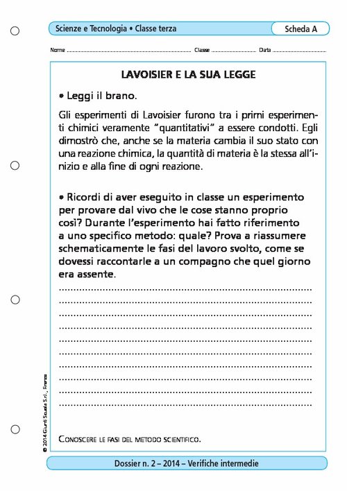 Lavoisier e la sua legge | Giunti Scuola Lavoisier e la sua legge | Giunti Scuola