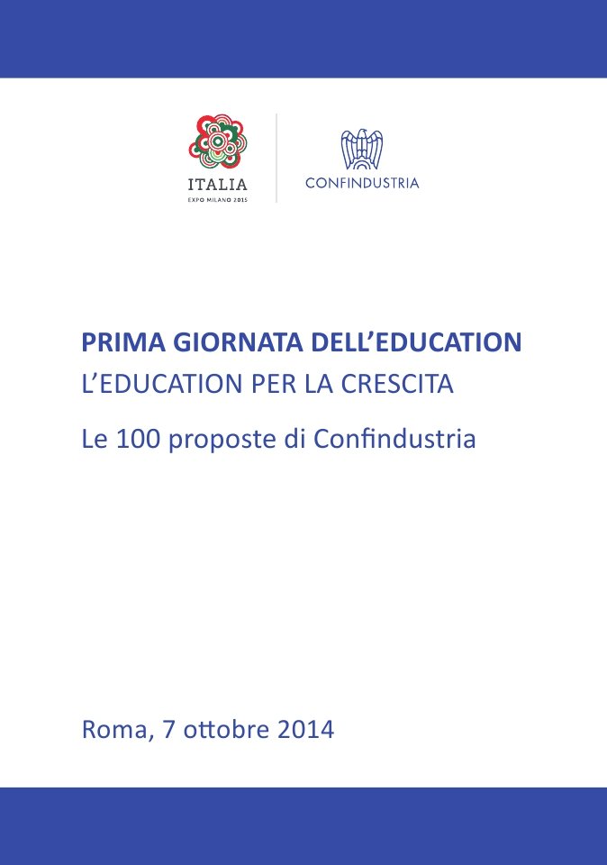  Le 100 proposte di Confindustria per l'Education | Giunti Scuola