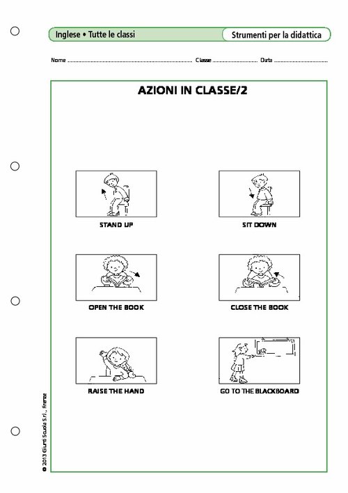 Le azioni in classe/2 | Giunti Scuola Le azioni in classe/2 | Giunti Scuola
