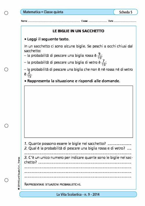 Le biglie in un sacchetto | Giunti Scuola Le biglie in un sacchetto | Giunti Scuola