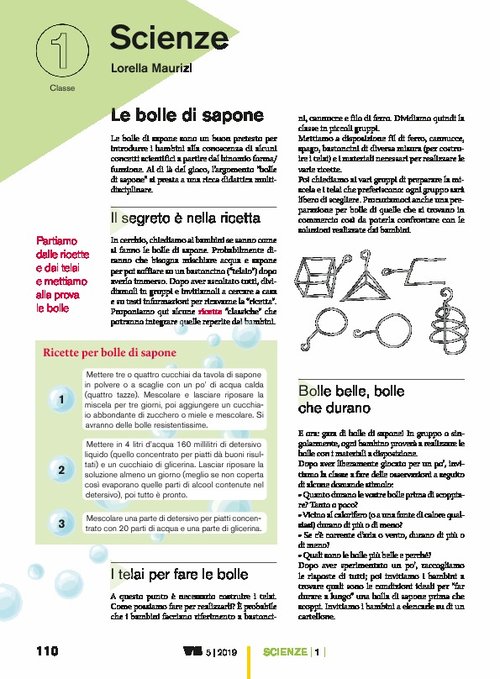 Le bolle di sapone | Giunti Scuola Le bolle di sapone | Giunti Scuola