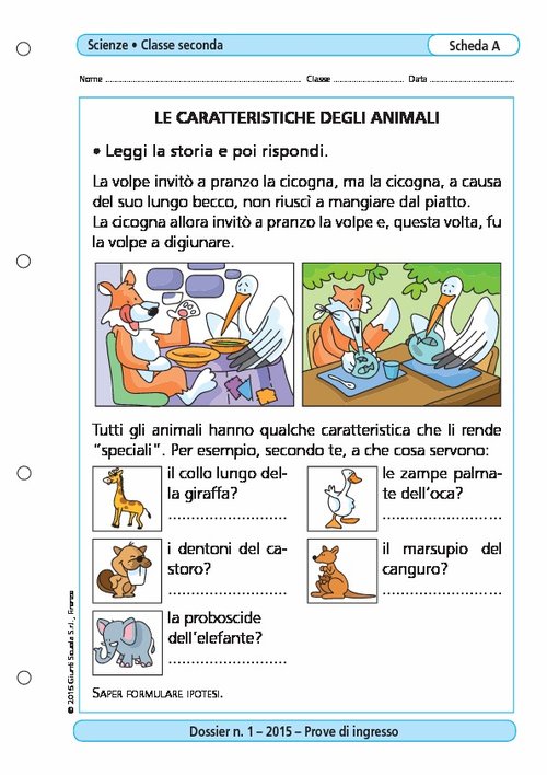 Le caratteristiche degli animali | Giunti Scuola Le caratteristiche degli animali | Giunti Scuola