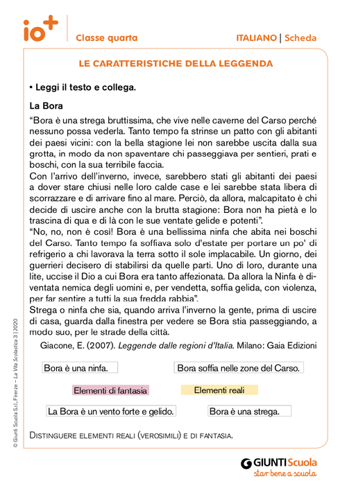 Le caratteristiche della leggenda | Giunti Scuola Le caratteristiche della leggenda | Giunti Scuola