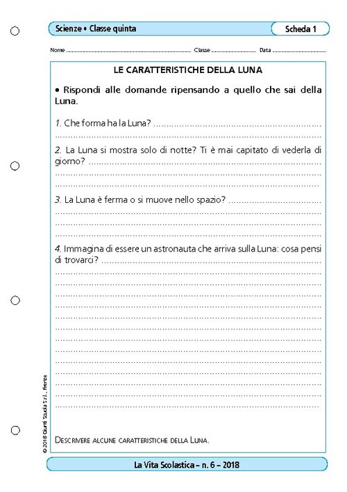 Le caratteristiche della Luna | Giunti Scuola Le caratteristiche della Luna | Giunti Scuola