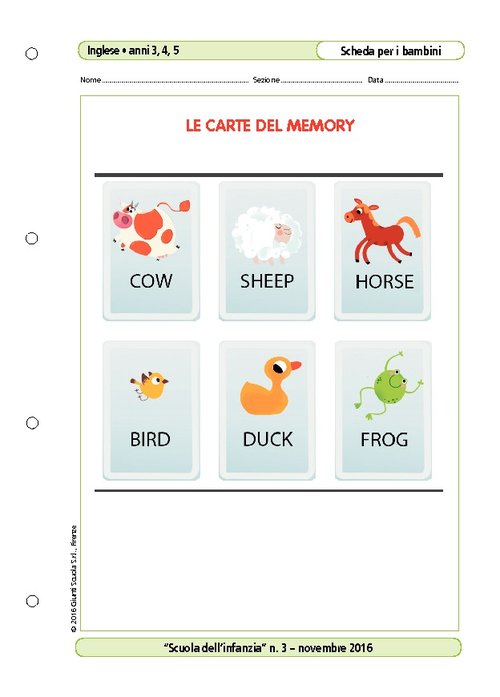 Le carte del memory | Giunti Scuola Le carte del memory | Giunti Scuola