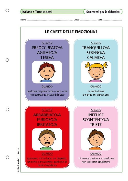 Le carte delle emozioni/1 | Giunti Scuola Le carte delle emozioni/1 | Giunti Scuola