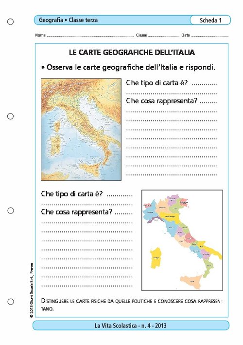 Le carte geografiche dell'Italia | Giunti Scuola Le carte geografiche dell'Italia | Giunti Scuola