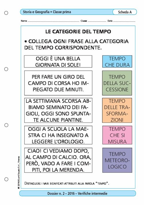 Le categorie del tempo | Giunti Scuola Le categorie del tempo | Giunti Scuola