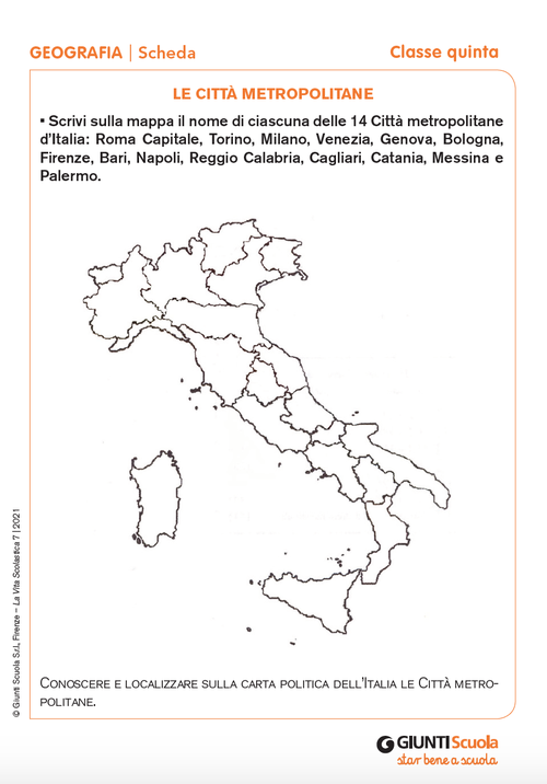 Le città metropolitane | Giunti Scuola Le città metropolitane | Giunti Scuola
