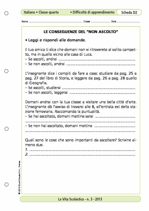 Le conseguenze del "non ascolto" | Giunti Scuola