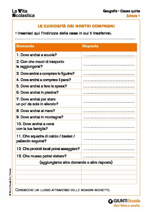 Le curiosità dei nostri compagni | Giunti Scuola Le curiosità dei nostri compagni | Giunti Scuola