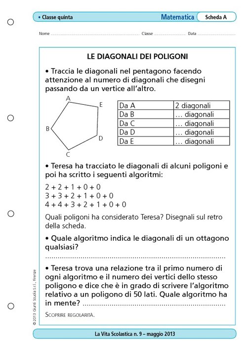 Le diagonali dei poligoni | Giunti Scuola