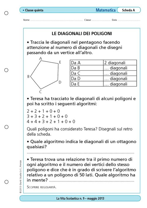 Le diagonali dei poligoni | Giunti Scuola Le diagonali dei poligoni | Giunti Scuola