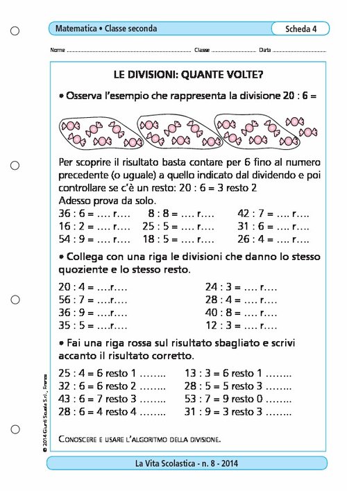 Le divisioni: quante volte? | Giunti Scuola Le divisioni: quante volte? | Giunti Scuola