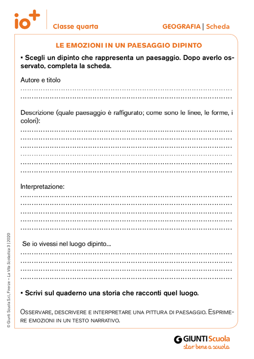 Le emozioni in un paesaggio dipinto | Giunti Scuola Le emozioni in un paesaggio dipinto | Giunti Scuola