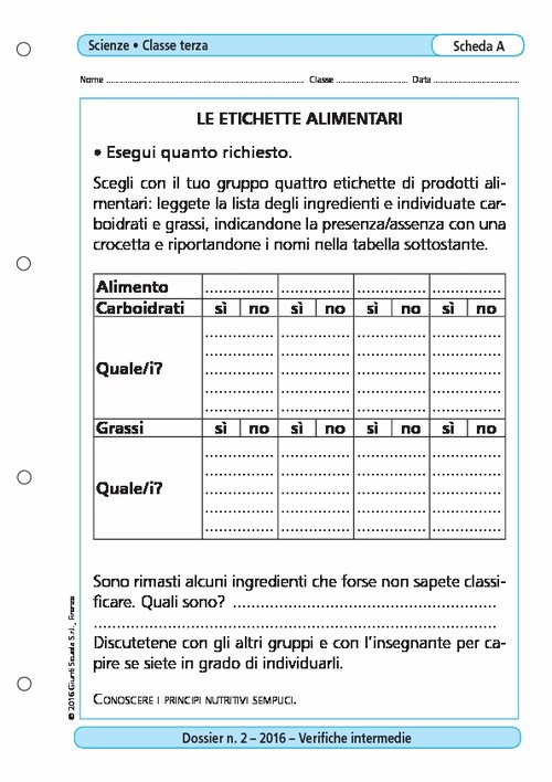 Le etichette alimentari | Giunti Scuola Le etichette alimentari | Giunti Scuola